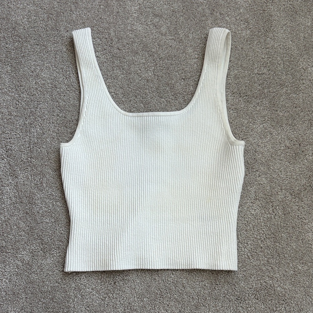 Quince Ribbed Square-Neck Tank Top